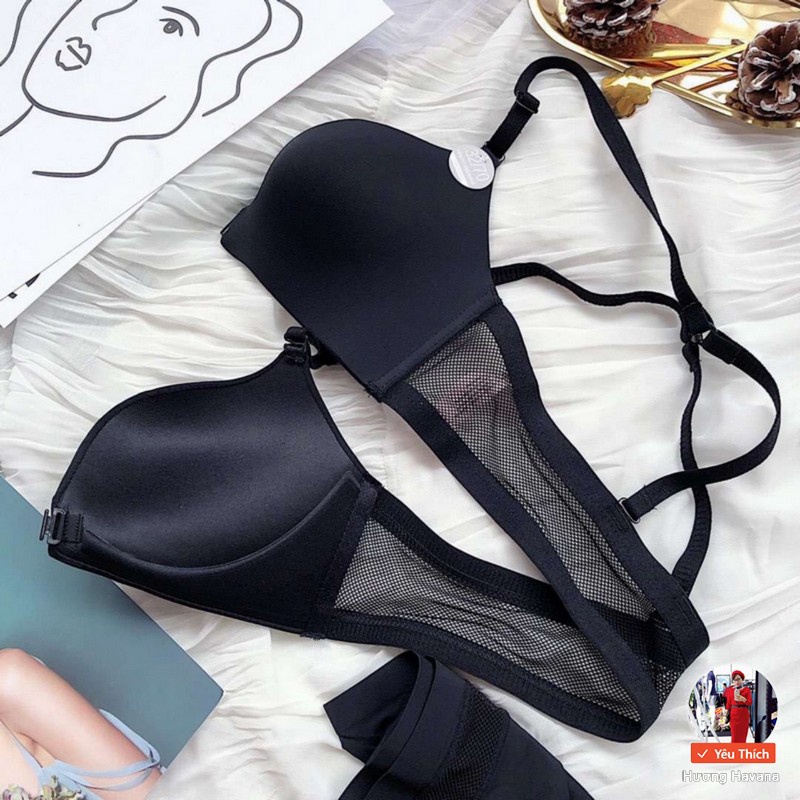 Áo lót su trơn đệm 2cm cài trước dây lưới mặc nhiều kiểu FLA58 | BigBuy360 - bigbuy360.vn