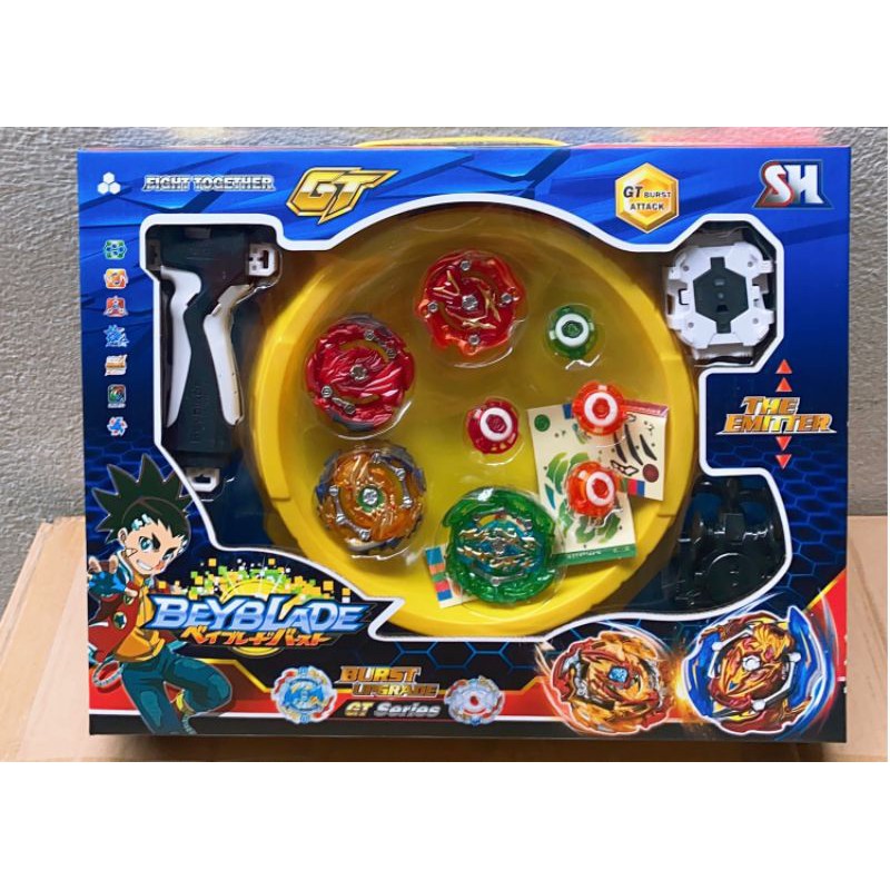 giá sale - set 4 con quay Beyblade kèm bàn đấu loại đẹp ( ảnh thật )