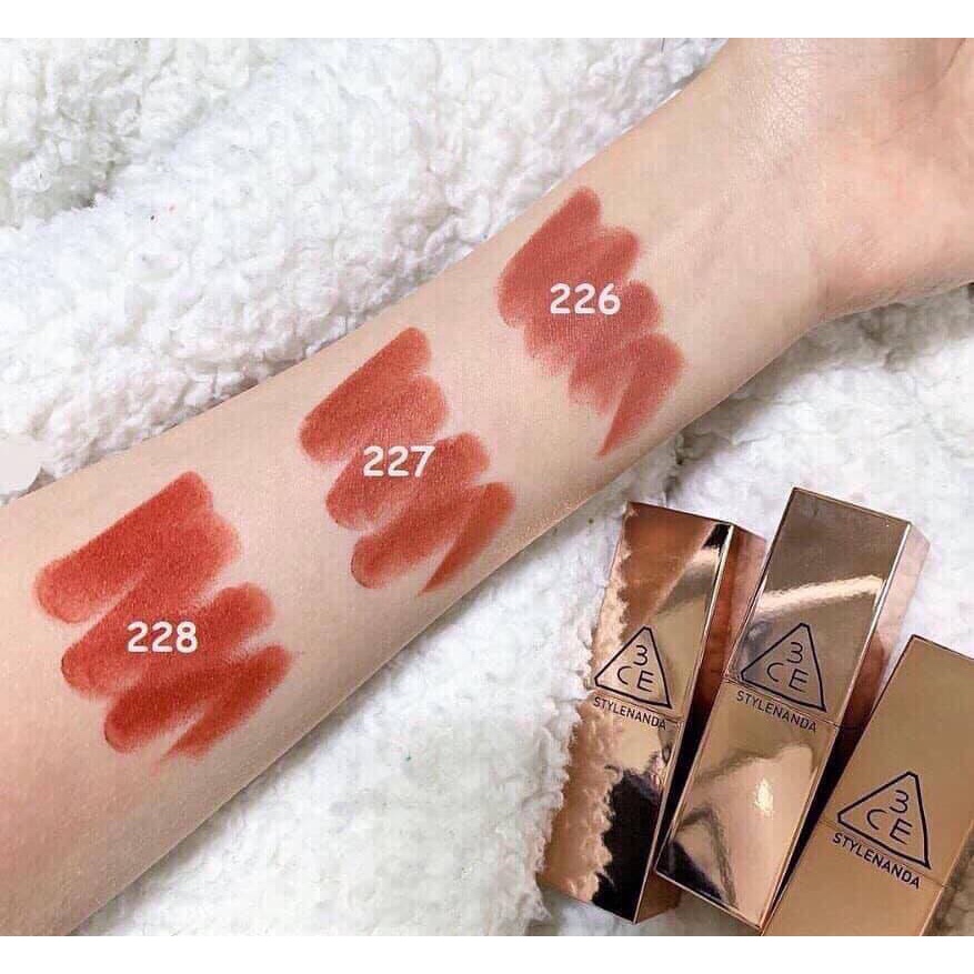 Son Thỏi 3CE Matte Lip Color Vỏ Vàng 3.5g