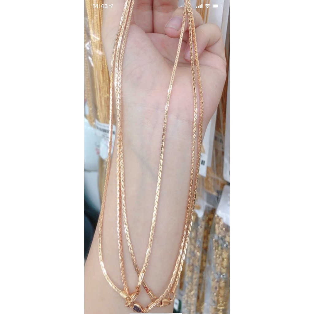 Dây chuyền nữ mạ vàng 18K Mẫu 04.050R.1103217 - Mang đi chơi, đi tiệc rất đẹp