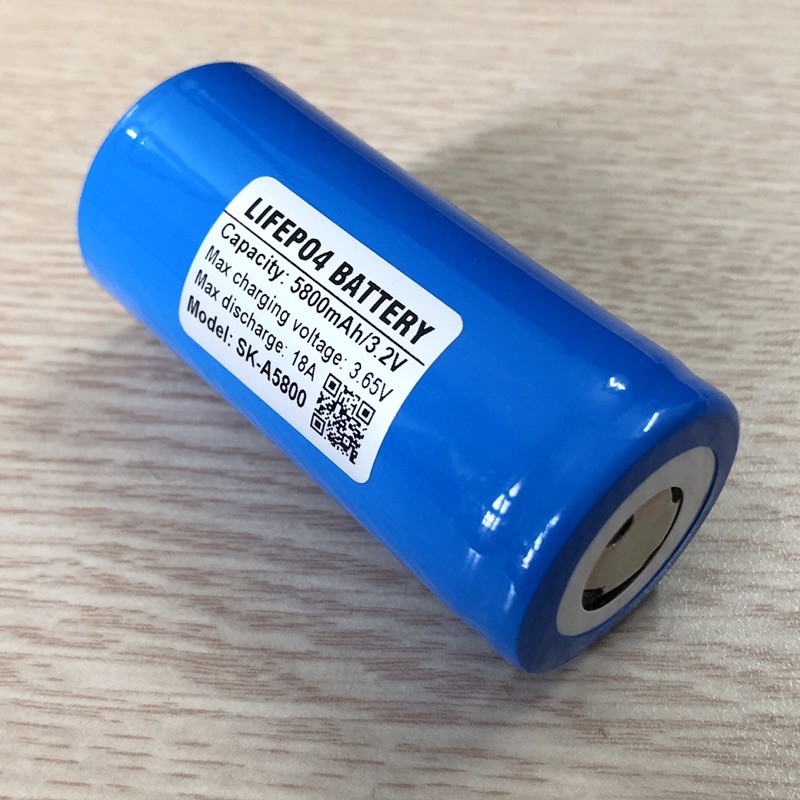 Pin LifePO4 32650 dung lượng 5800mAh xả 18A