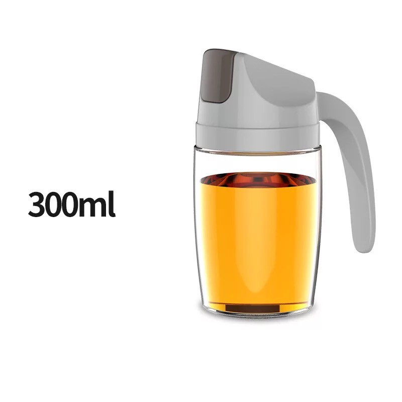 [GIẢM GIÁ SỐC] Chai đựng dầu ăn, nước mắm thủy tinh 300ml cao cấp tự động mở nắp khi rót