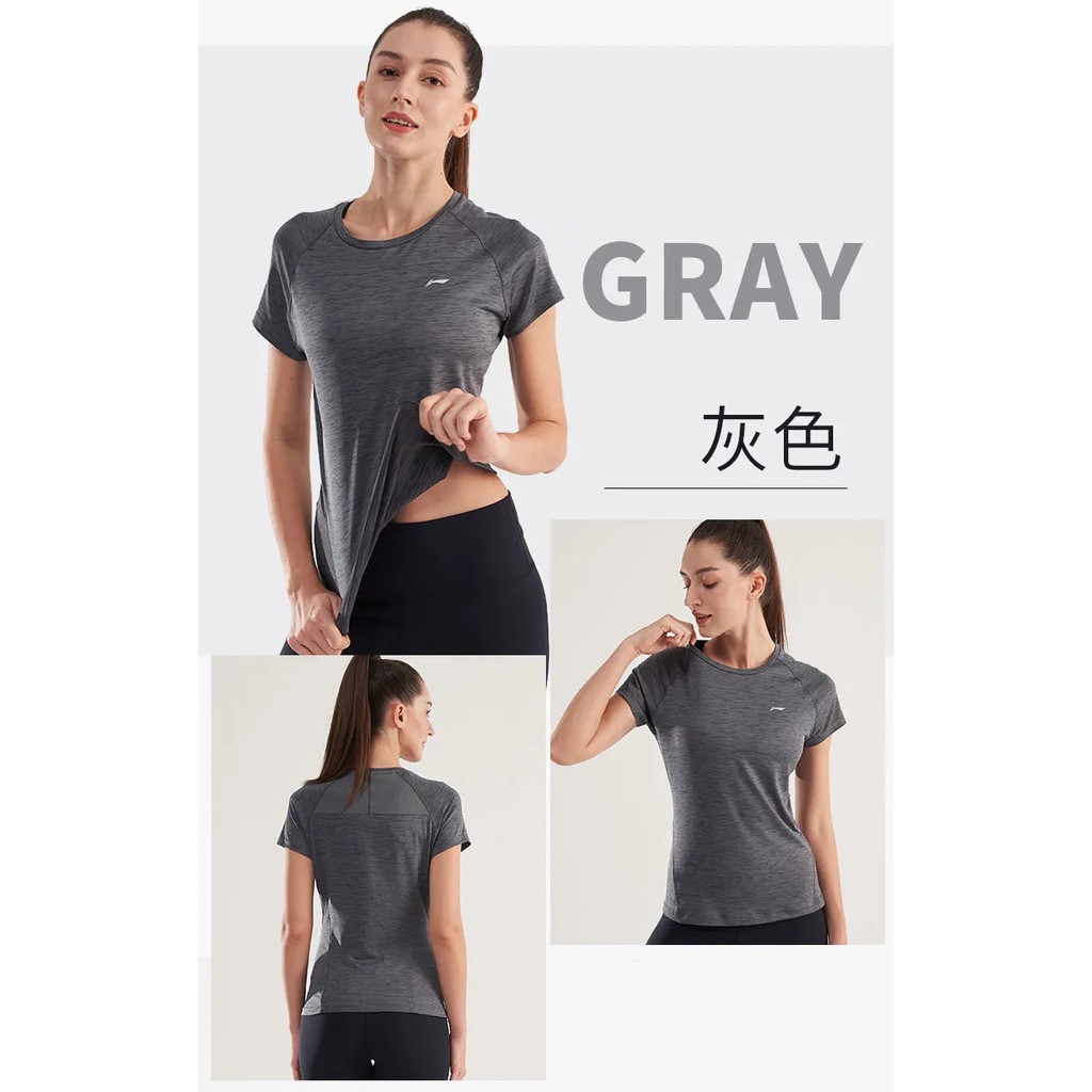 Áo thể thao nữ Lining tập luyện new ATSP348 đen