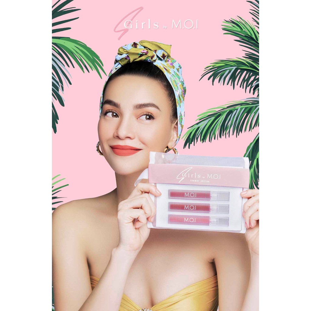 Set Son Kem Lì Sgirls by MOI Cosmetics chất nhung lì mềm môi nhiều dưỡng (3 thỏi x 4g)