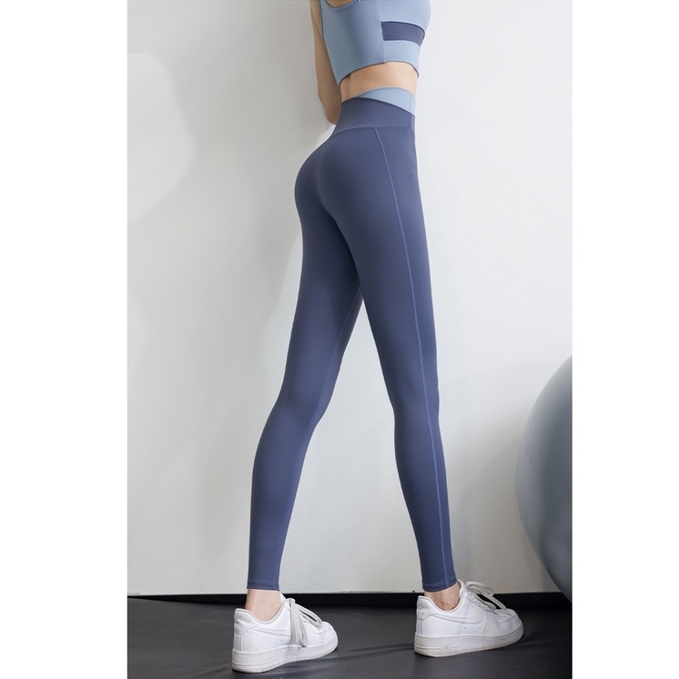 Bộ quần áo tập gym nữ vải thun lạnh co giãn 4 chiều có mút ngực - Set quần dài và áo bra KENZI-68