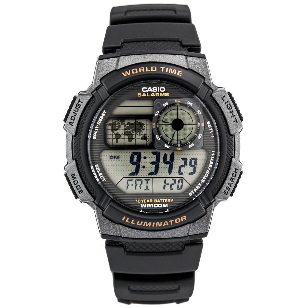 Đồng hồ nam dây nhựa Casio chính hãng Anh Khuê AE-1000W-1AVDF (43mm)