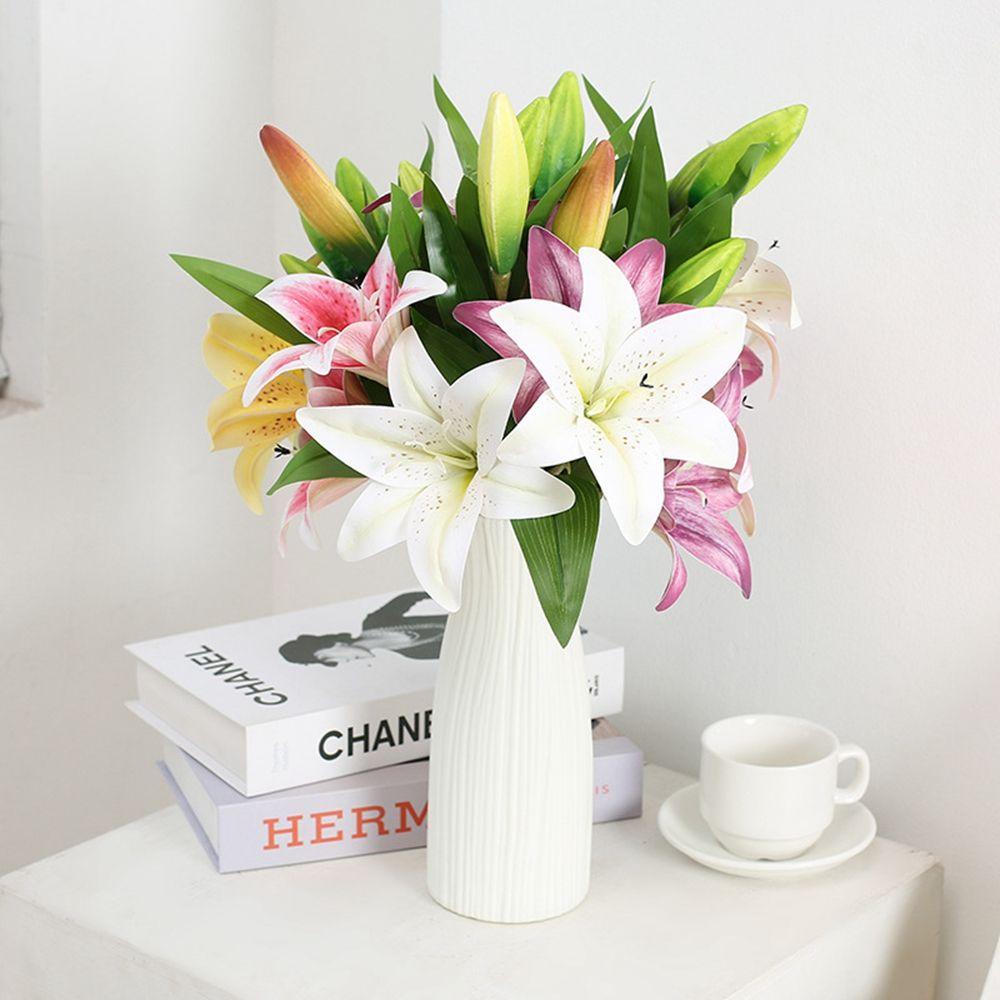 Chậu Hoa Giả Hai Bông Trang Trí Nhà Hàng / Khách Sạn / Văn Phòng