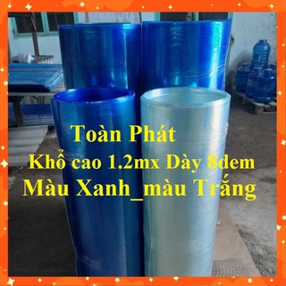 Tôn nhựa phẳng lấy ánh sáng che nắng che mưa chống dột màu Trắng mờ/ Màu Xanh