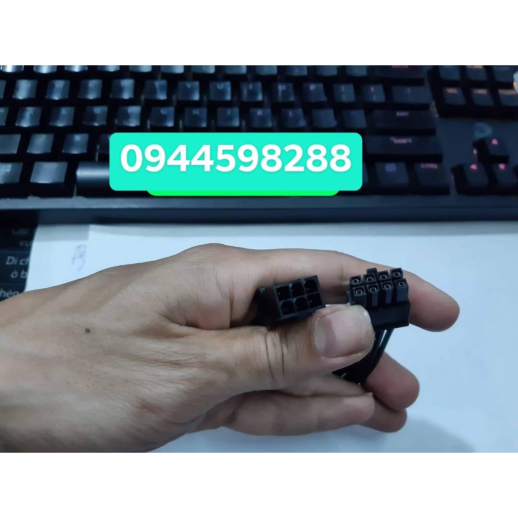 Dây chuyển nguồn 6 pin VGA sang 8 pin CPU