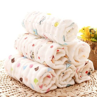 Set 10 khăn xô sữa 2 lớp xuất Nhật loại hoa văn