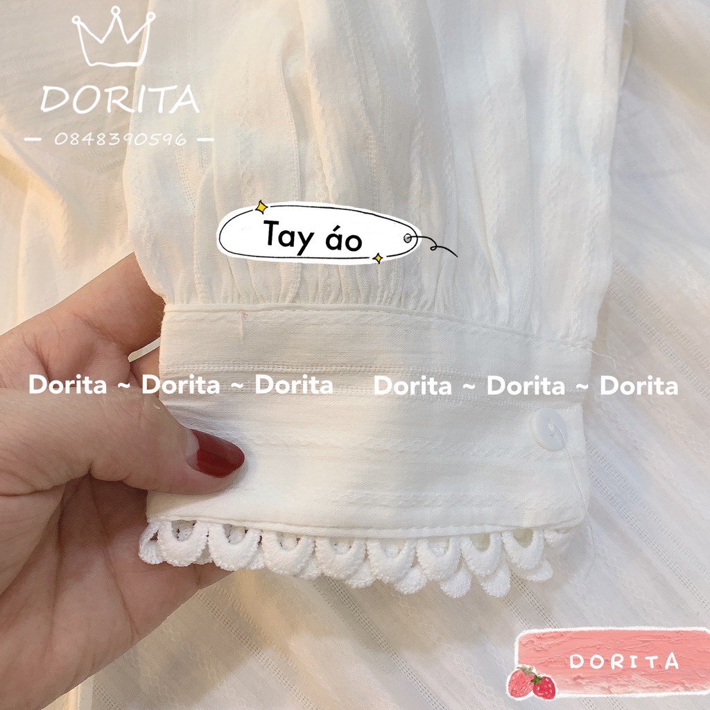 [Mã FAMAYWA giảm 10K đơn 50K] Áo sơ mi trắng viền bèo, Áo sơ mi ullzang viền bèo - Dorita Boutique | BigBuy360 - bigbuy360.vn