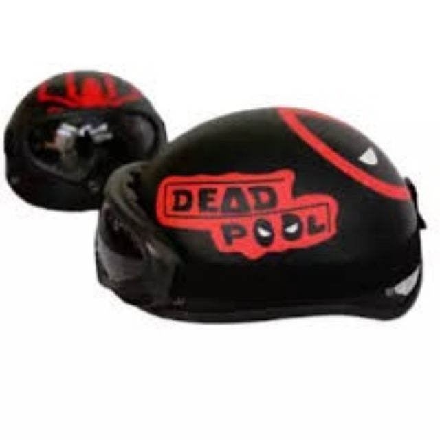 Nón bảo hiểm 1/2 đầu deadpool - nón bảo hiểm deadpool - mũ bảo hiểm nữa đầu deadpool