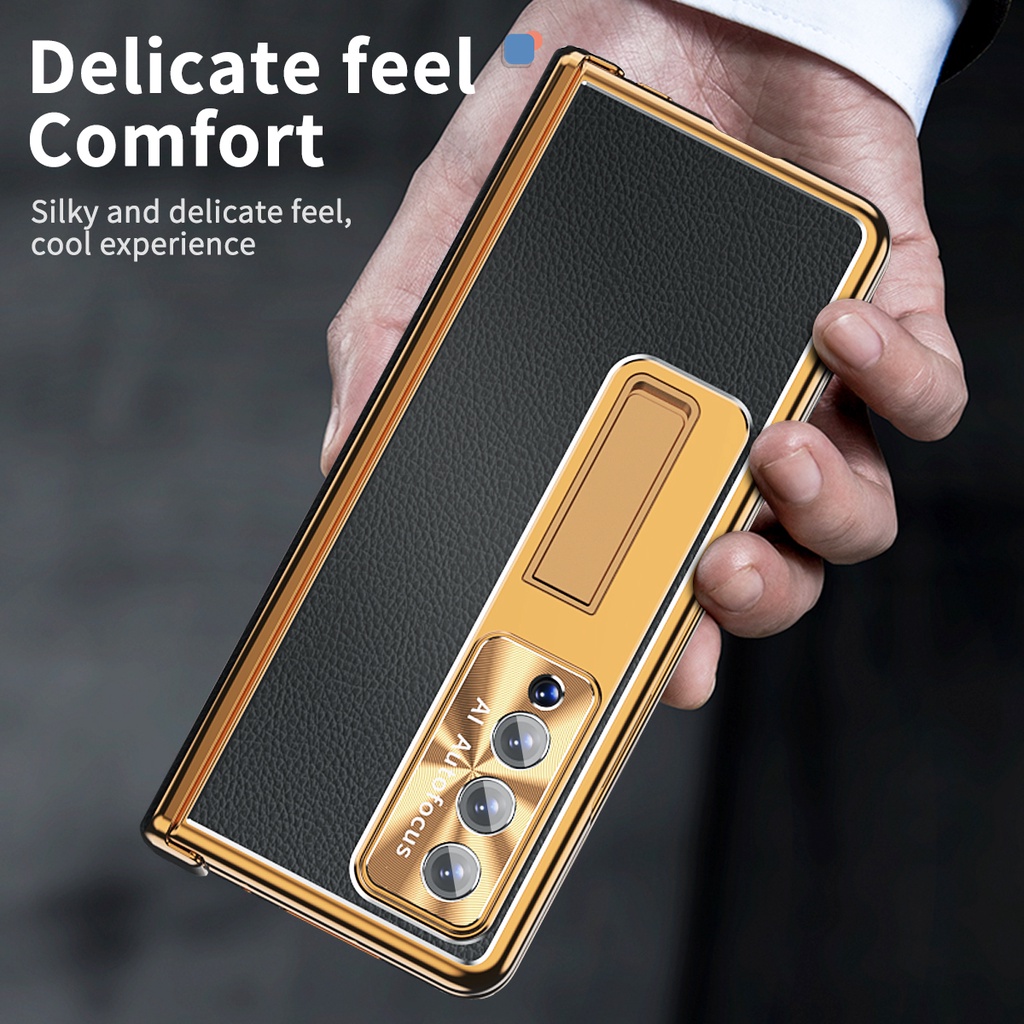 Bao Da Điện Thoại Nắp Gập Có Ngăn Đựng Bút Cảm Ứng Cho Samsung Galaxy Z Fold 5 Fold 4 Z Fold 3