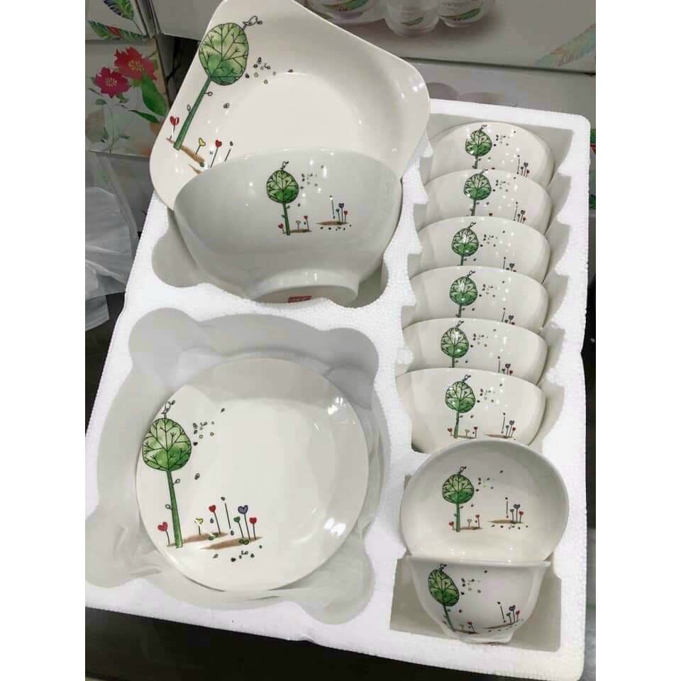 Gốm bát tràng chuẩn sịn luôn 👍👍 🎇 🎇 Bát đĩa  hoa gốm sứ cao cấp Bát Tràng