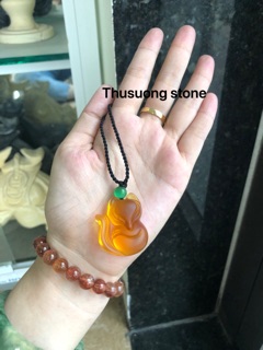 Mặt dây hồ ly thạch anh lưu ly