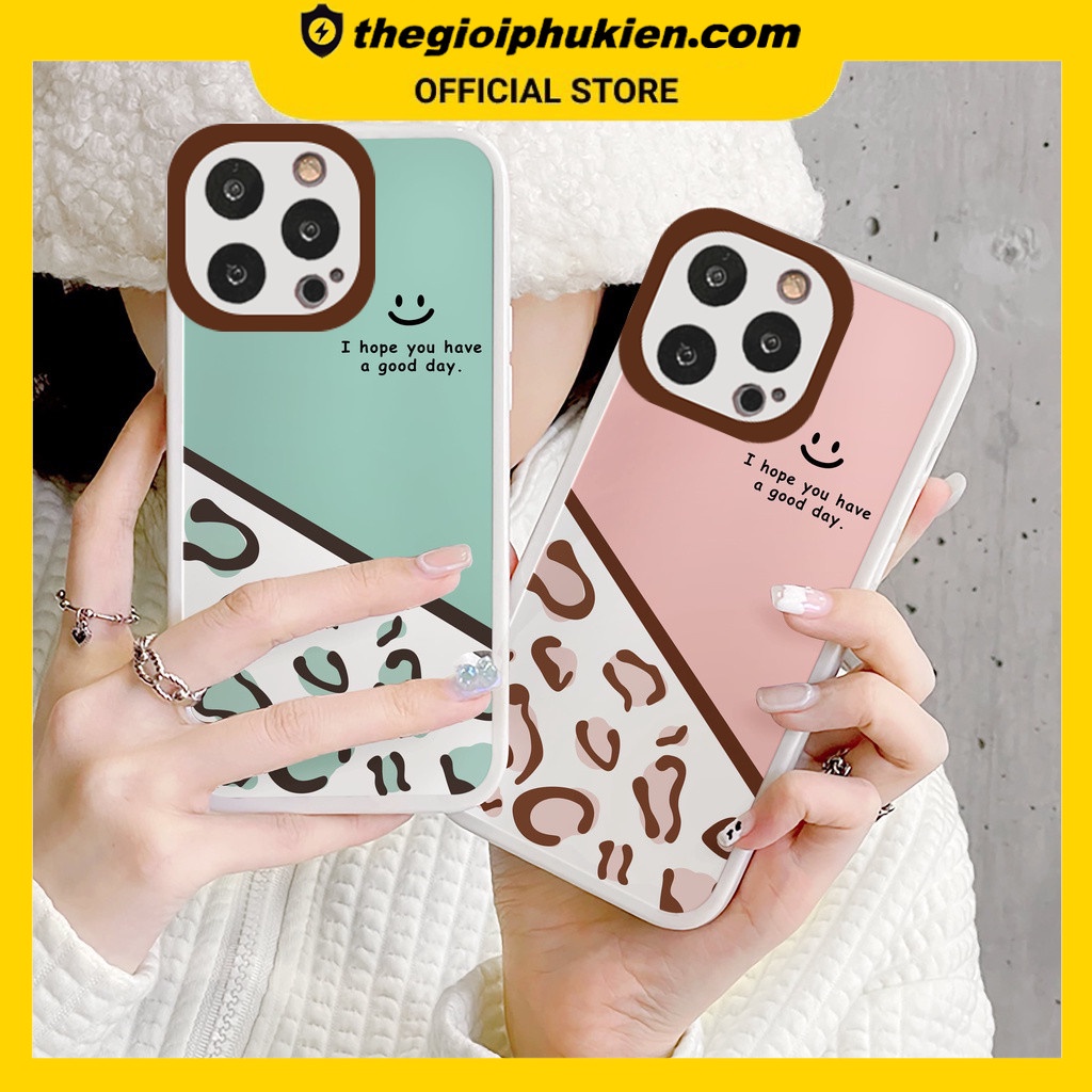 Ốp iphone - Ốp lưng iphone cạnh vuông viền camera Good day dành cho ip 6 đến 14promax - G56