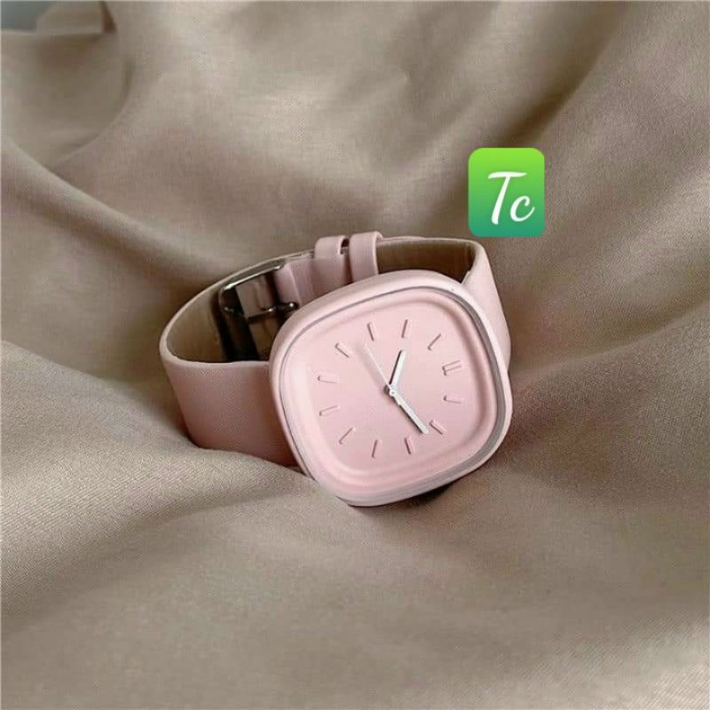 Đồng Hồ Tông Màu Pastel Phong Cách Vintage Thiết Kế Hàn Quốc