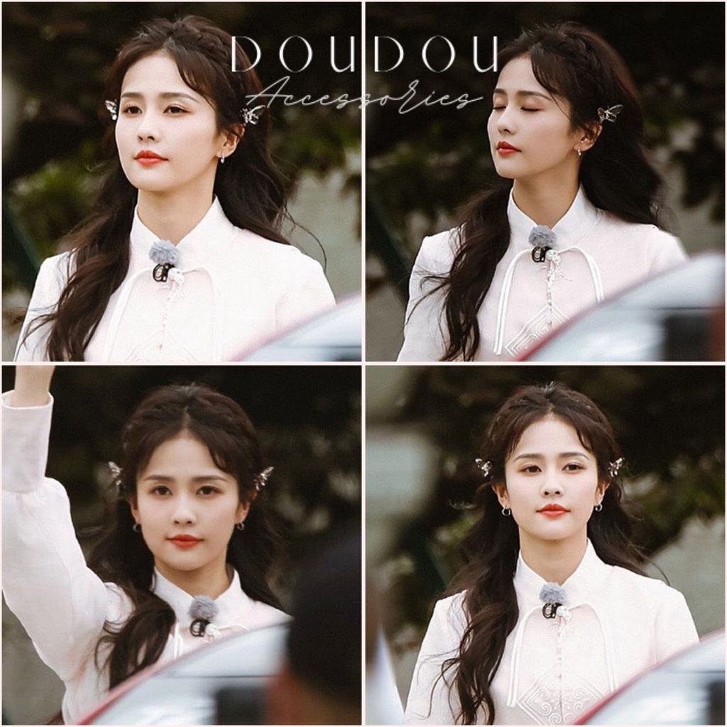 Kẹp tóc bươm bướm DOUDOU Cặp tóc càng cua Kẹp nơ hình bướm 4.5cm Hot trend phong cách Hàn Quốc thời trang ZJ038