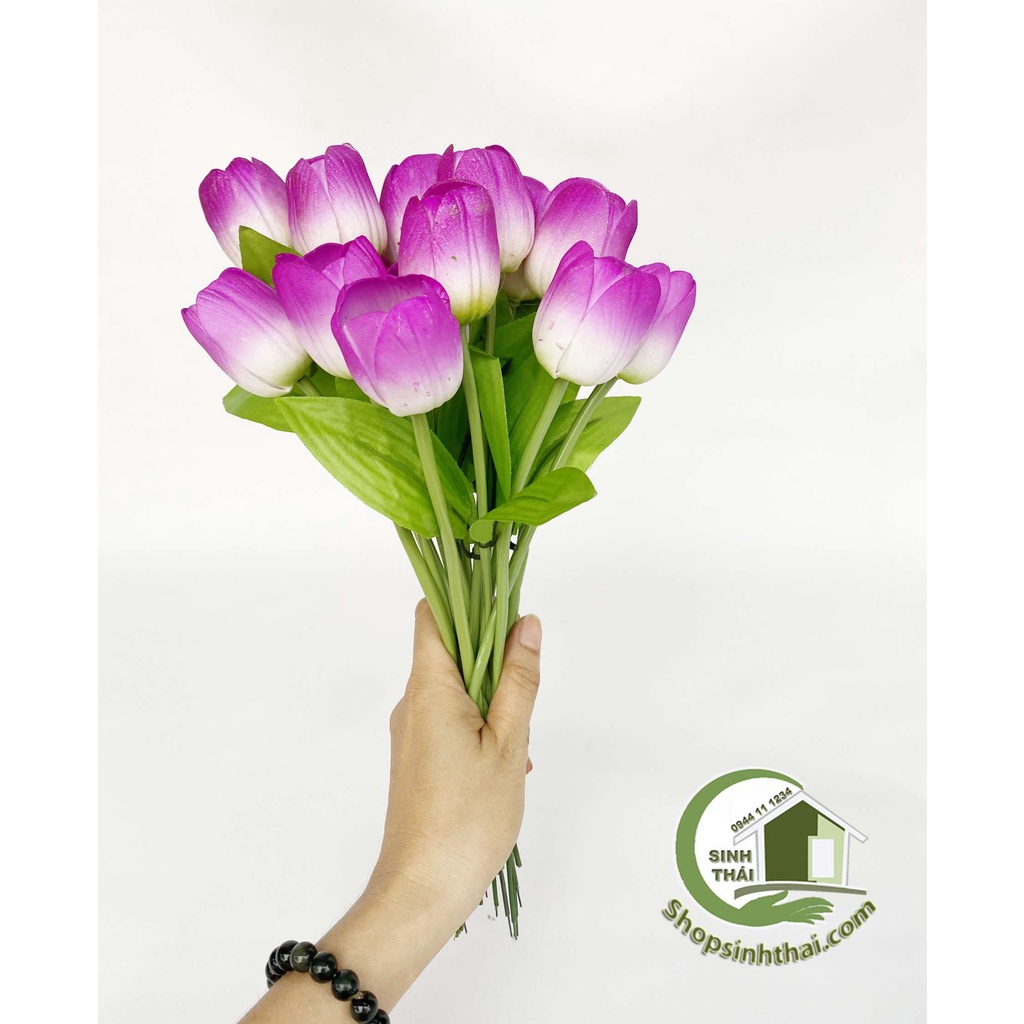 Cành hoa tulip màu tím - Hoa giả cao cấp