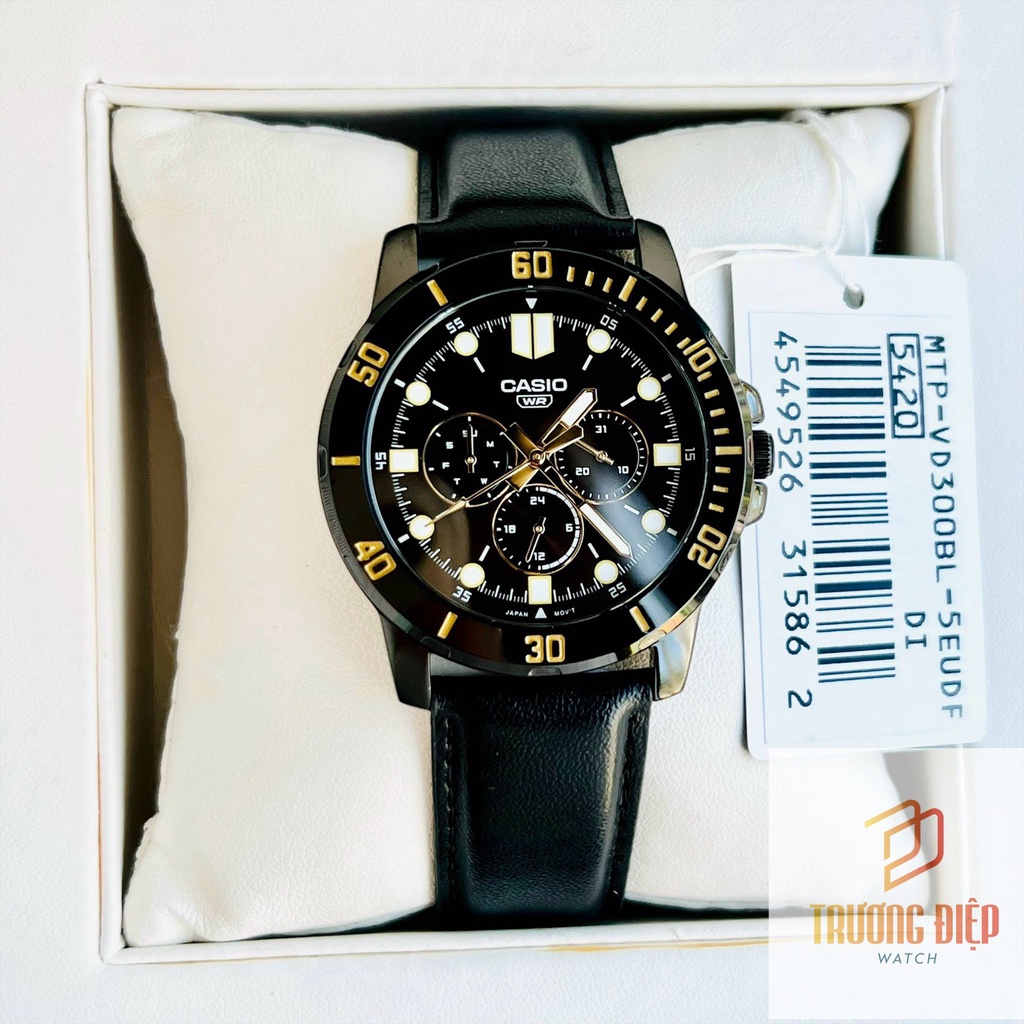 Đồng hồ Casio Chính hãng nam cao cấp MTP-VD300BL-5E nước 50m,Lịch ngày tiện lợi,thép 316 không gỉ,kính khoáng