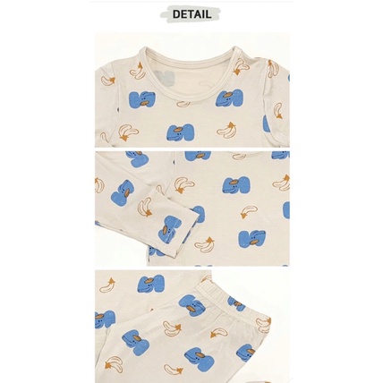 Bộ thun lạnh modal siêu mềm mịn mát chú voi  Cogibu xuất hàn