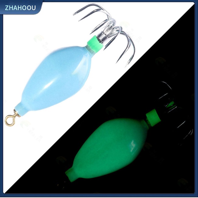 ☃Nhà☃ Mồi Câu Cá Nhân Tạo Hình Con Mực Phát Sáng Trọng Lượng Nhẹ 50.6g