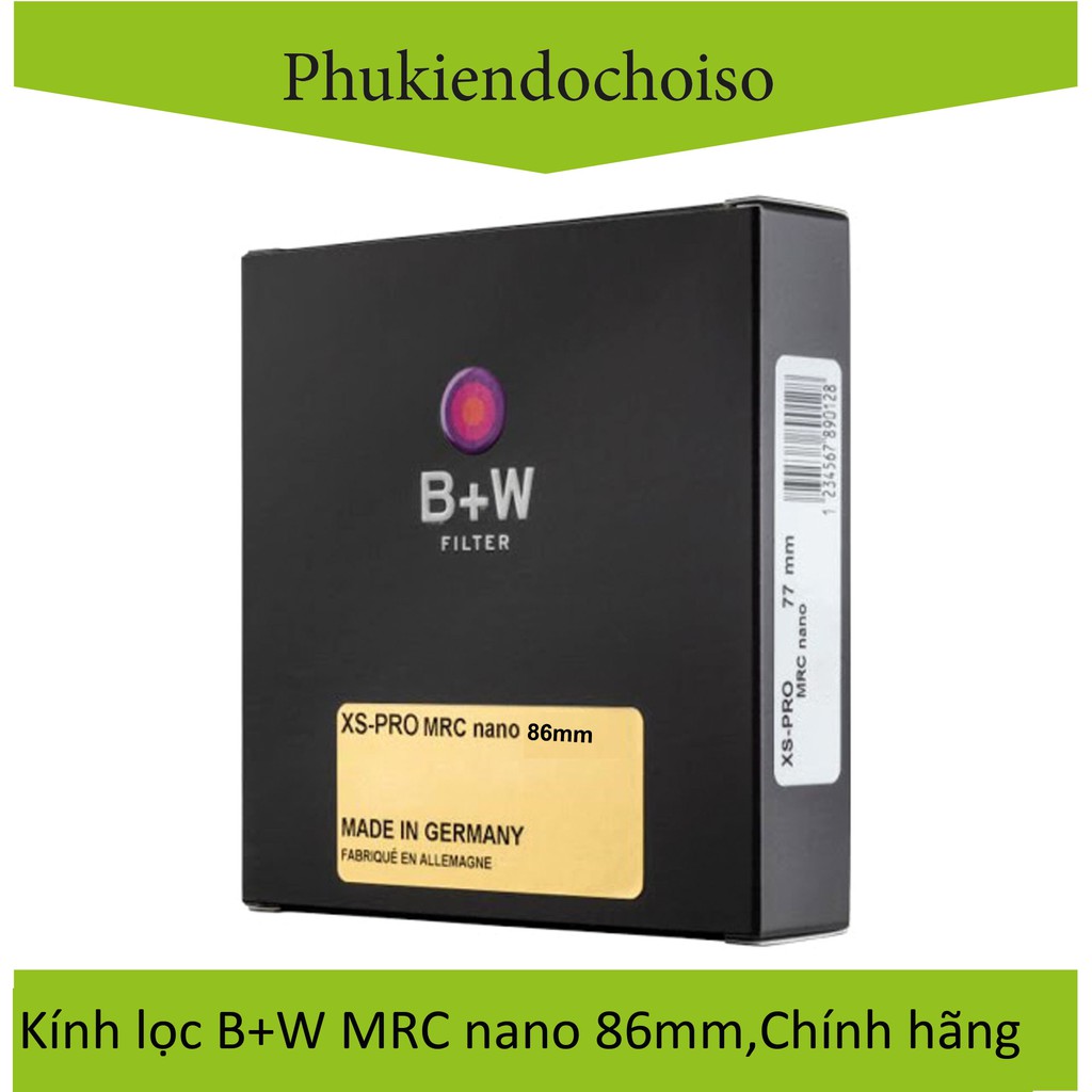 Kính lọc B+W XS-Pro Digital 010 UV-Haze MRC nano 86mm