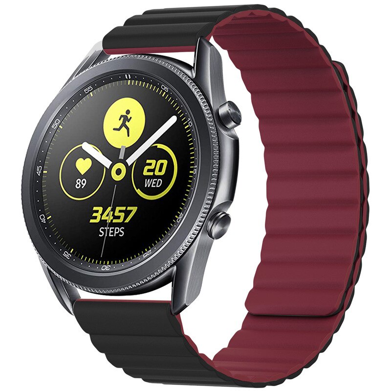 Dây đeo đồng hồ thông minh bằng da từ tính 20mm 22mm cho Huawei Watch Gt 2 Samsung Galaxy Active 2
