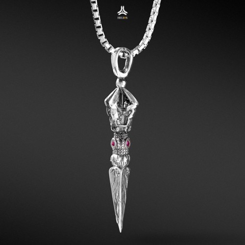 Mặt dây chuyền bạc nam, nữ HeliSilver Dao Phổ Ba S925