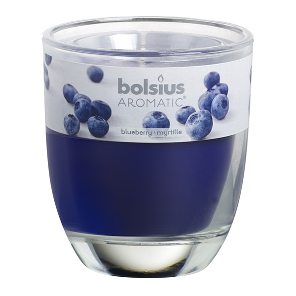 Ly nến thơm Bolsius Blueberry BOL7907 295g (Hương việt quất)