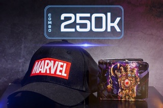 Combo mũ và ví marvel
