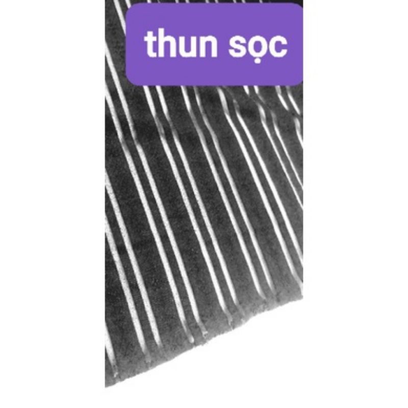 1 m vải thun sọc màu đen