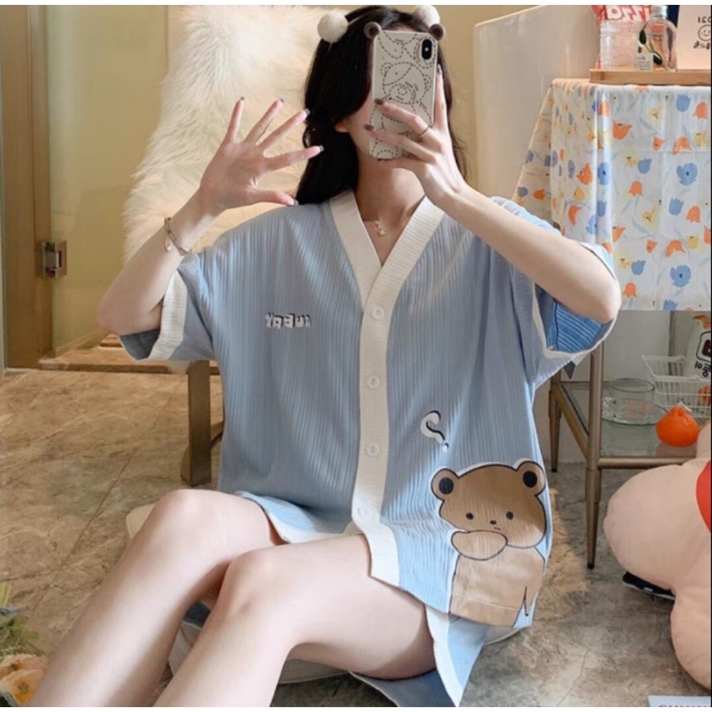 Bộ Ngủ Thun Pyjama Ulzzang | BigBuy360 - bigbuy360.vn