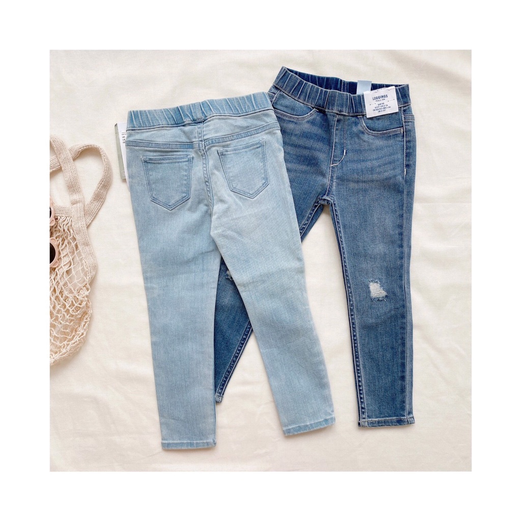 Quần legging bé gái hàng xuất dư H&M màu xanh đậm made in Cambodia 12kgs-22kgs