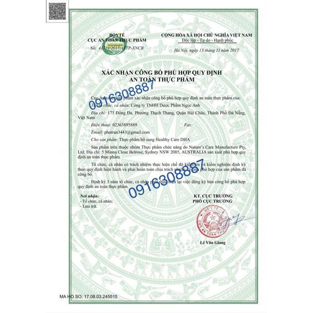 Viên Uống Canxi &amp; Dha Healthy Care 60v Cho Bé