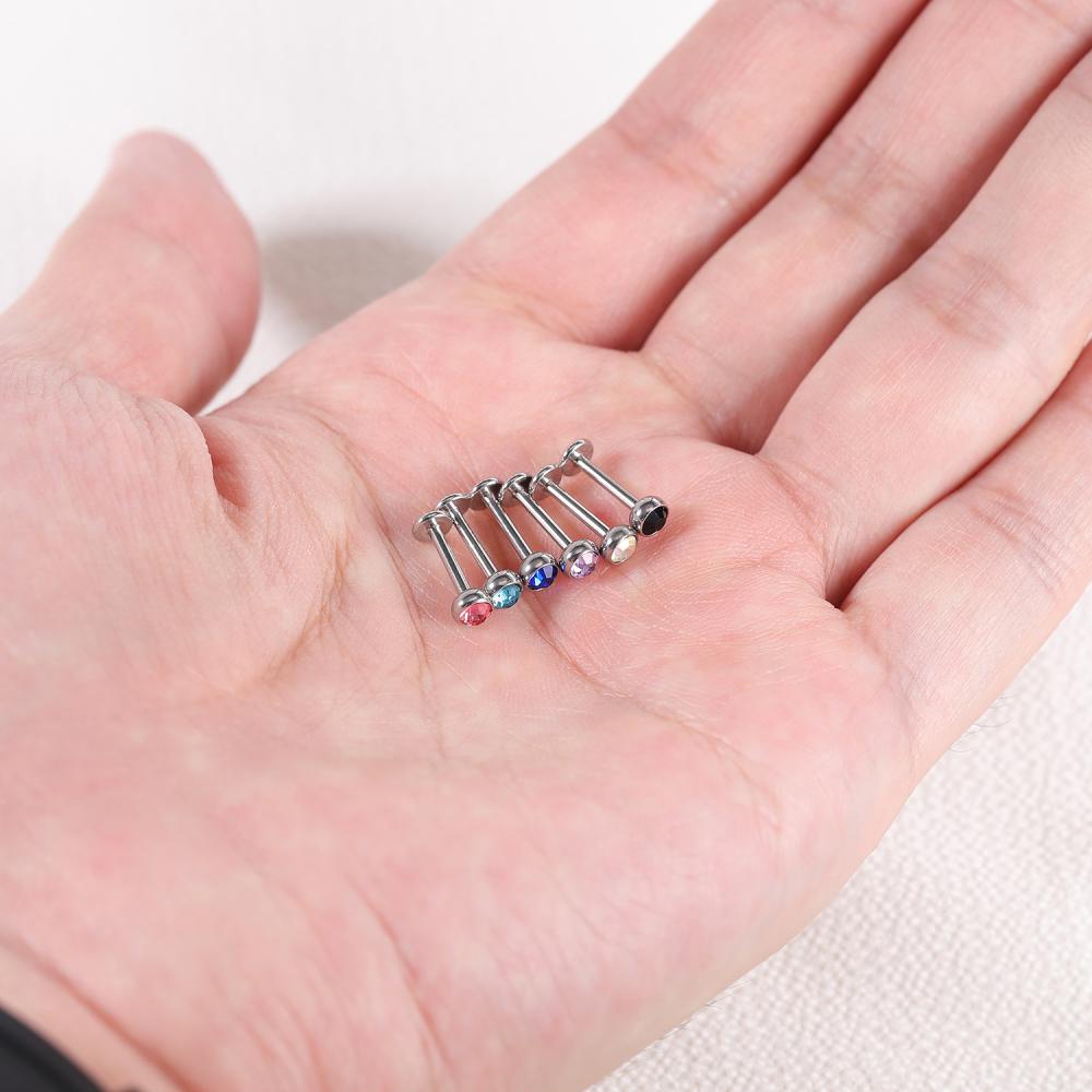 1 Khuyên Xỏ Cơ Thể 2 / 3 / 4mm Bằng Thép Không Gỉ Nhiều Màu Sắc