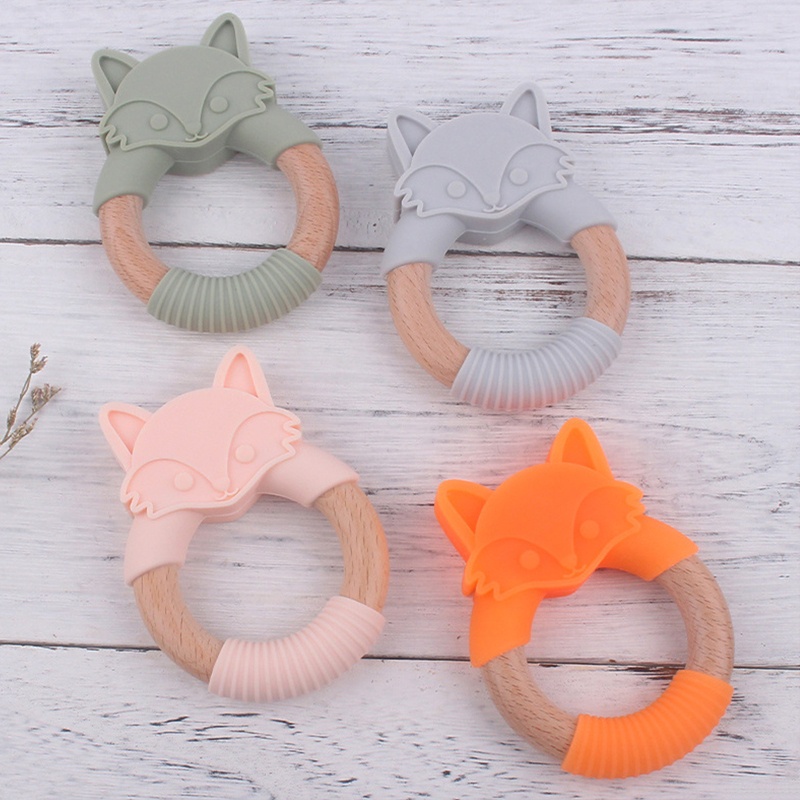 Haha Đồ Chơi Nhai Gặm Giảm Đau Cầm Tay Bằng Silicone Cho Bé Sơ Sinh