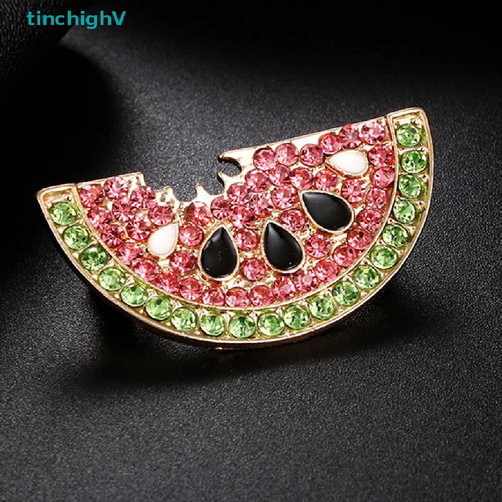 [TinchighV] Ghim Cài Áo Đính Pha Lê Hình Dưa Hấu Thời Trang [Mới]