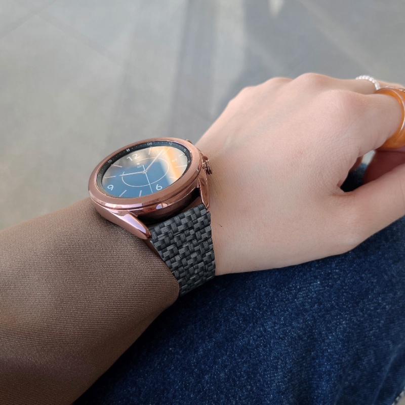 Dây Đeo Bằng Sợi Carbon Cho Đồng Hồ Thông Minh Samsung Galaxy Watch 5 / 4 / classic 46mm / Active 2 40mm / 44mm 45mm 20mm / 22mm / 5 pro