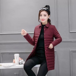 Áo phao lông vũ dáng dài siêu nhẹ