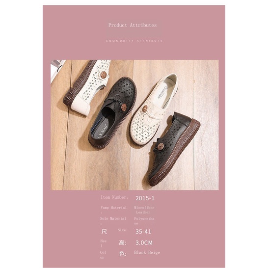 Xăng đan Da Đế Mềm Chống Trượt Thoải Mái Dành Cho Phụ Nữ Trung Niên