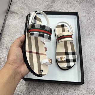 Giày dép xăng đan sọc ca rô vàng - sandal đồng nai