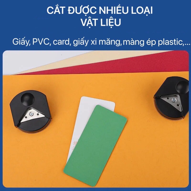 Bấm góc bo tròn góc giấy R4, ảnh crapbook, flashcash học liệu, thiệp, giấy ép plastic DIY cắt giấy văn phòng phẩm