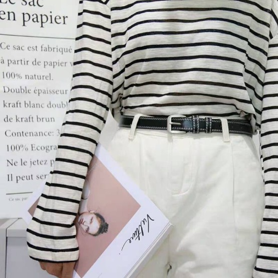 Thắt lưng nam nữ thời trang dây nịt nữ bản nhỏ 2.3 cm chất da PU hàng Quảng Châu cao cấp