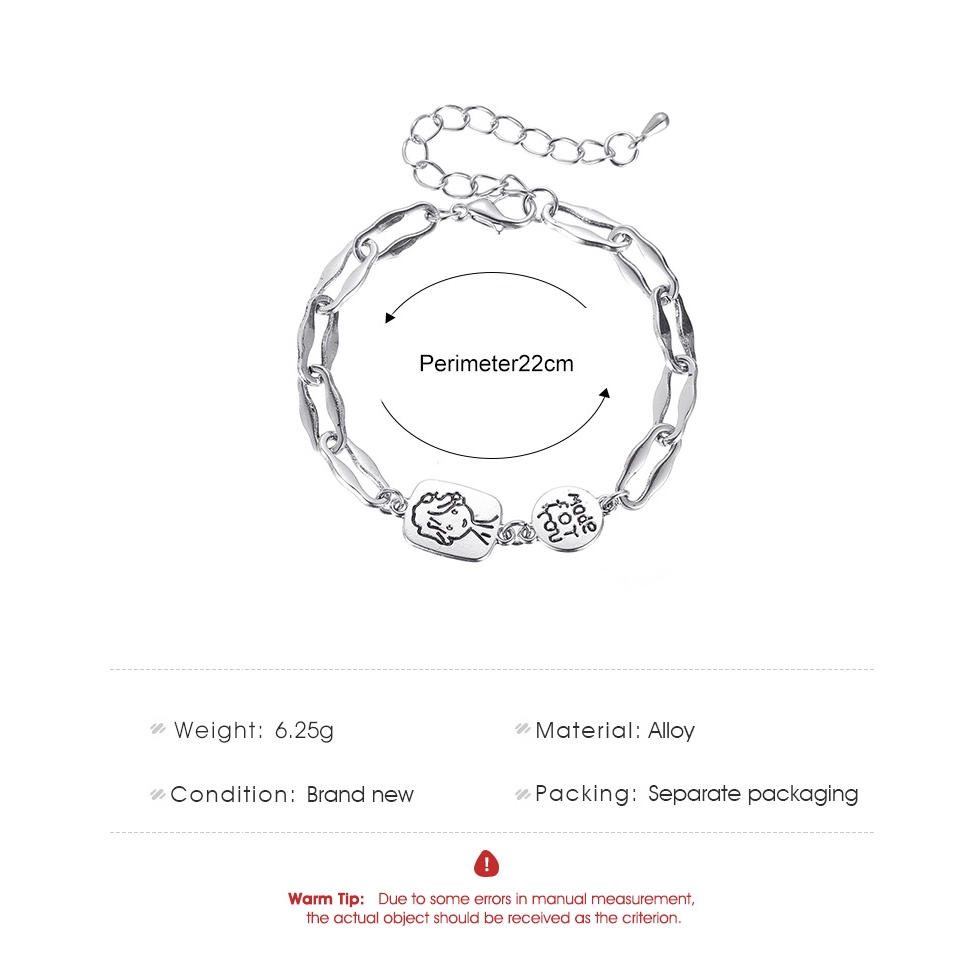 Cute Simple Retro Style Prince Graphic Bracelet | BigBuy360 - bigbuy360.vn