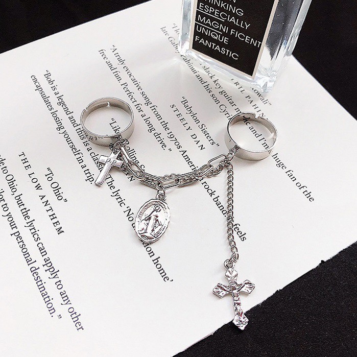 Nhẫn UNISEX Nam Nữ kiểu dáng dây xích chất liệu kim loại với các chi tiết vô cùng độc đáo , cá tính và thời trang NA-11