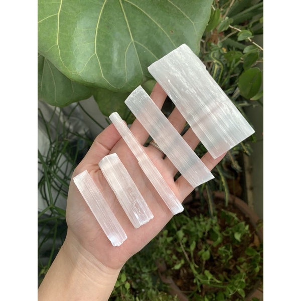 Selenite Wand - Đá thanh tẩy thiên nhiên - Đá thô (Satin Spar)
