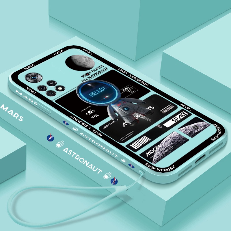 Ốp Điện Thoại Tpu Mềm Chống Sốc Hình NASA Cho Poco X5 Pro 5G M5 F5 Redmi Note 12 Pro 12C Xiaomi Mi 12T 12 Lite K60 K50 Ultra