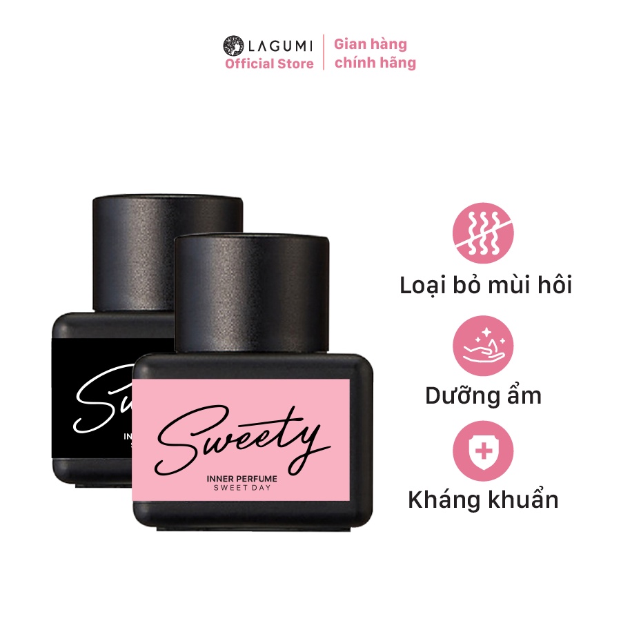 Nước hoa vùng kín Lagumi Sweety cho nữ dưỡng ẩm, giảm thâm, chống lão hóa cho chị em quyễn rũ &amp; sexy mua 1 tặng 1