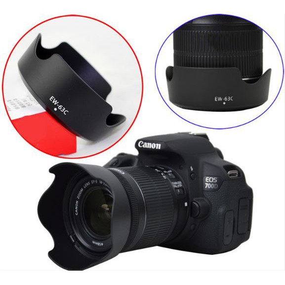 Hood - Loa che ống kính máy ảnh Canon 18 55, 18 - 135, 18 55 stm
